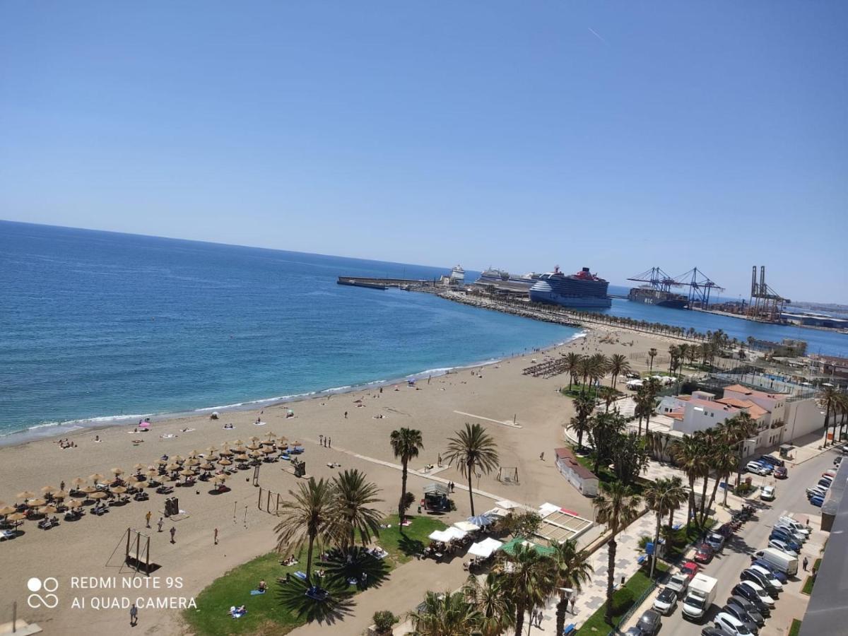 Espectaculares Vistas Al Mar Playa Malagueta Lägenhet Málaga Exteriör bild